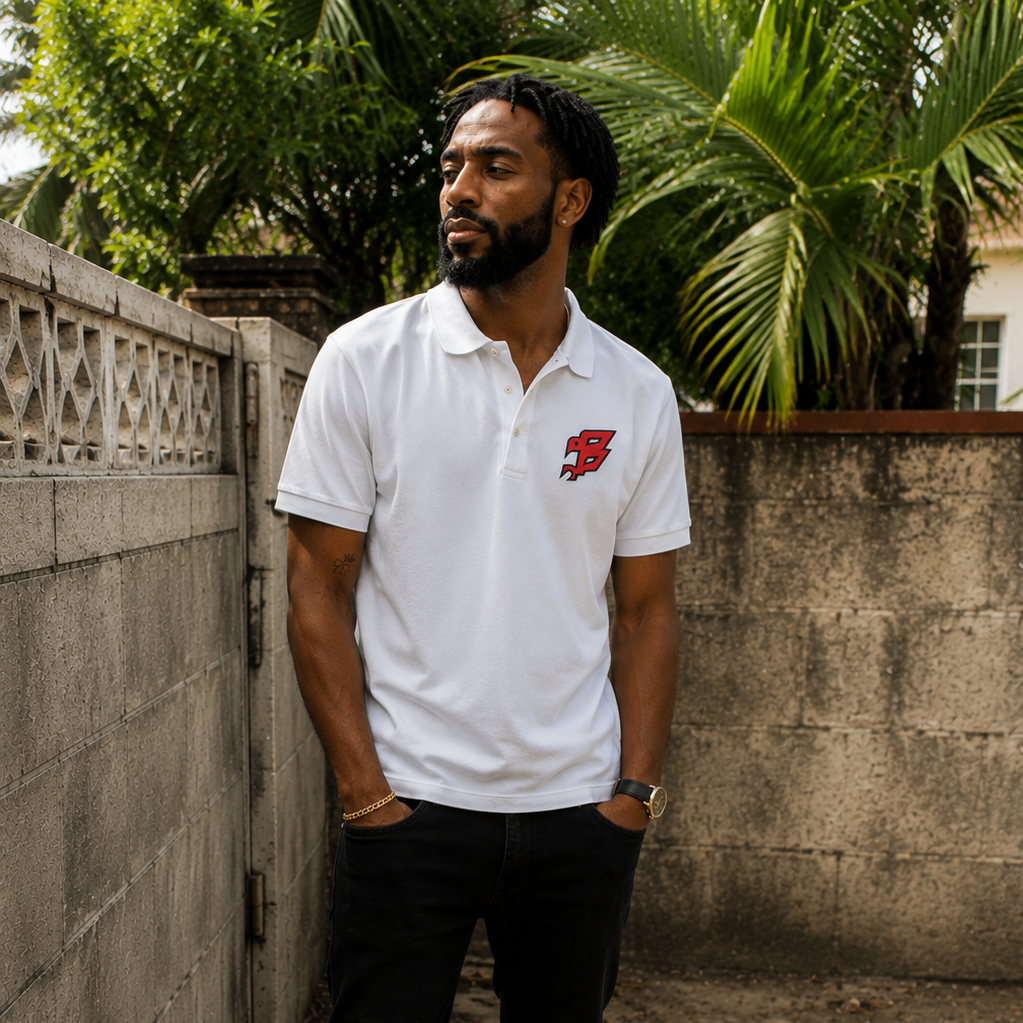 BadByrd Polo — The Symple Statement (White)